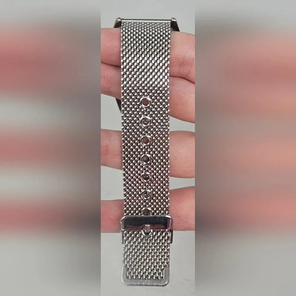 U.S. POLO ASSN. STAINLESS STEEL Silver Band White Dial Watch WORKS New Battery - Picture 3 of 13